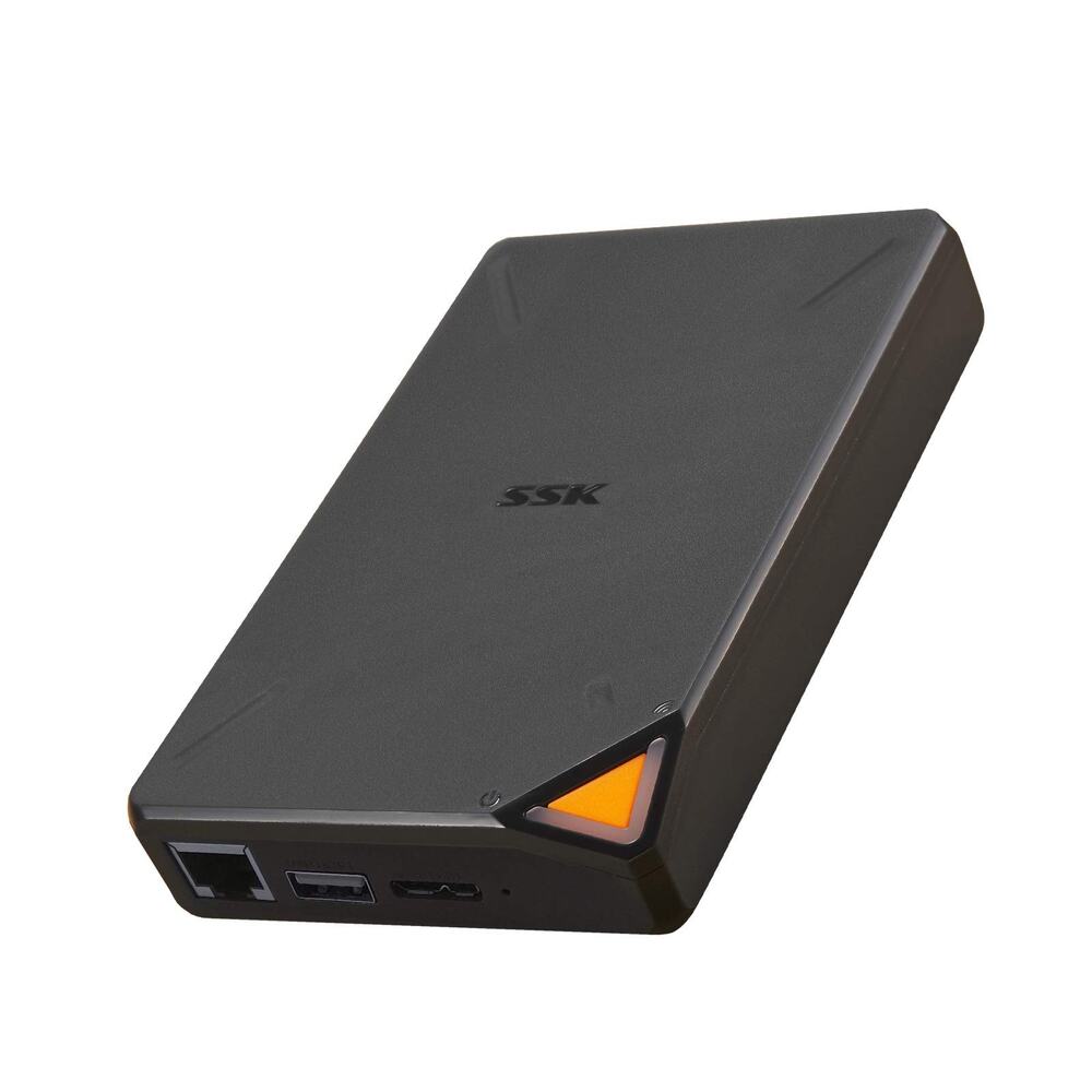 SSK 2TB Portable NAS & Wireless Hard Drive with Own Wi-Fi Hotspot (G3-1028)